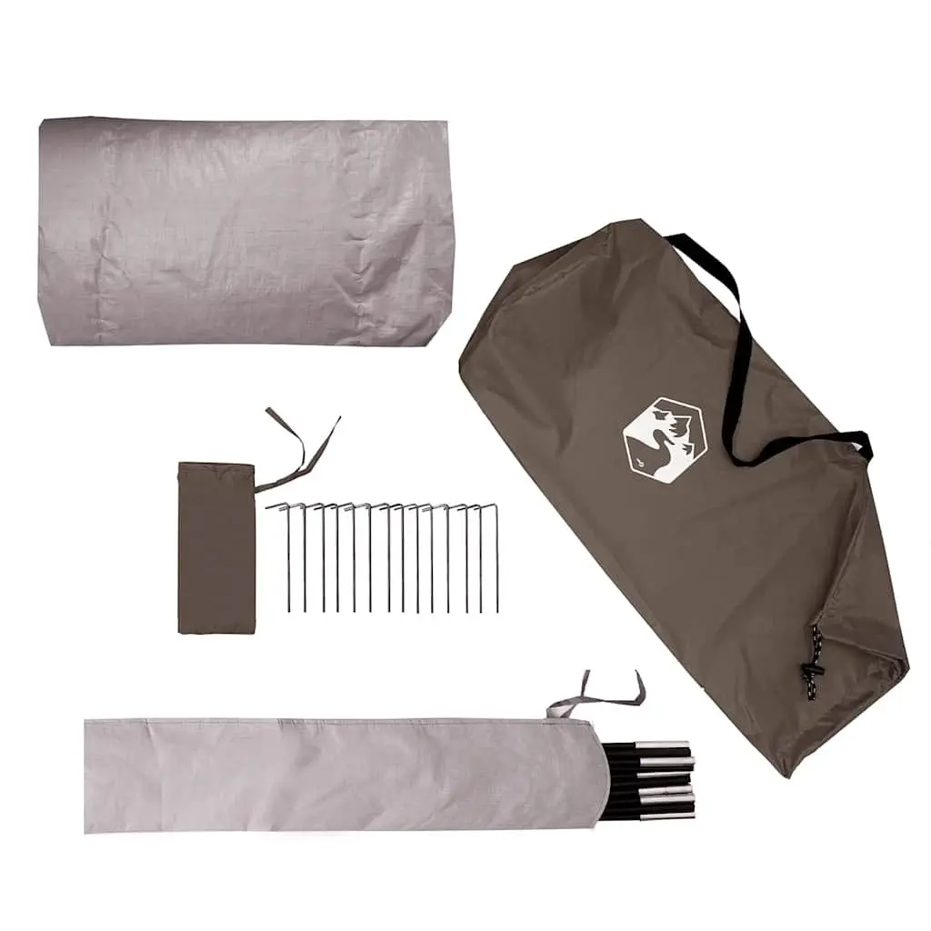 2-Person Brown Camping Tent with Mosquito Mesh