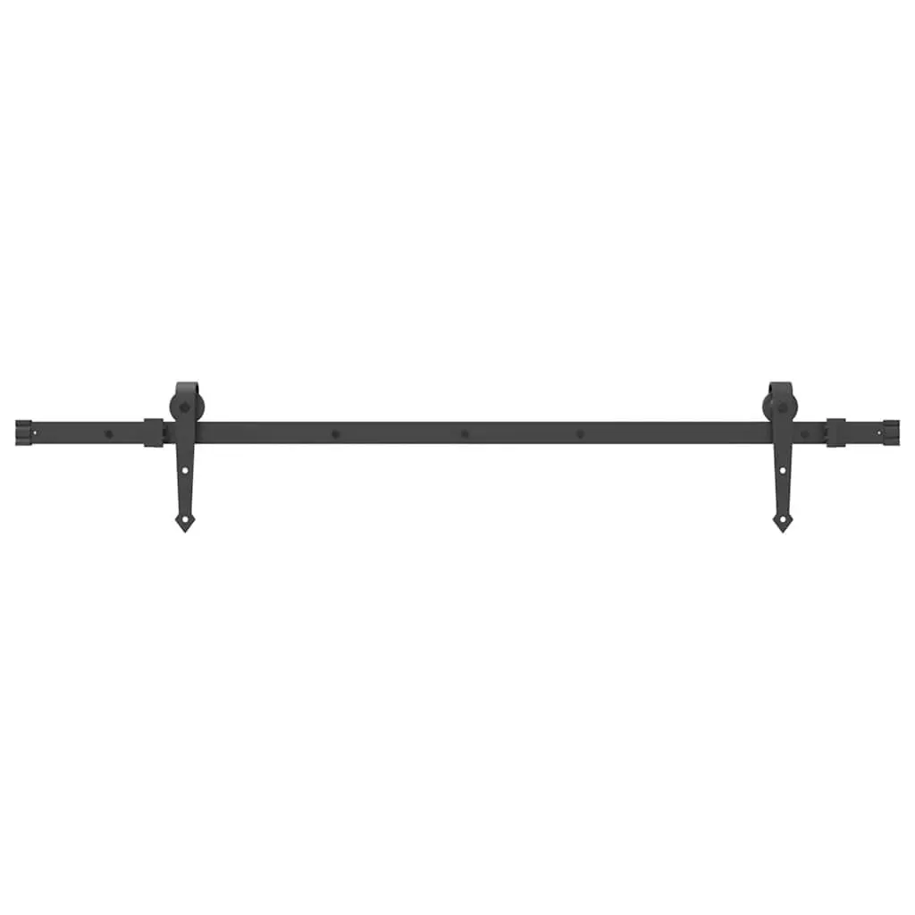 Black Sliding Door Hardware Kit 152.5cm