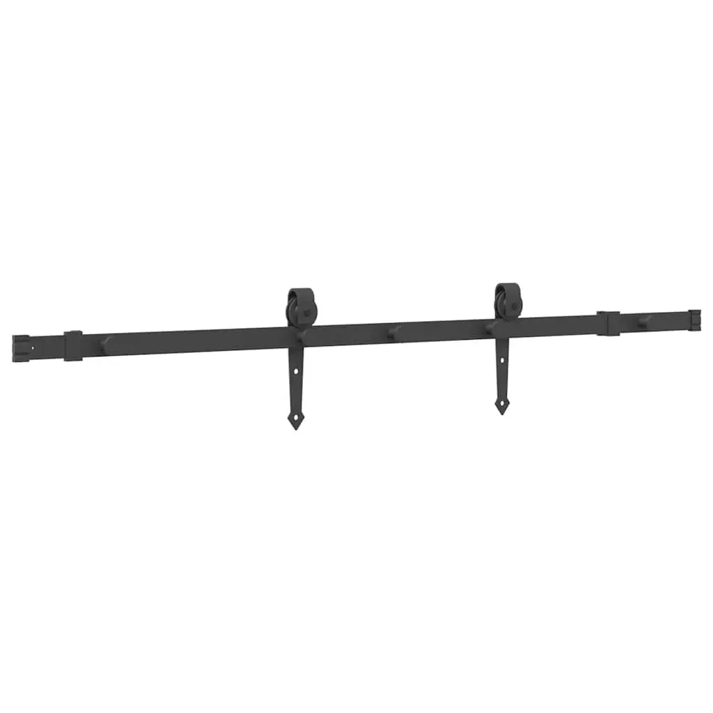 Black Sliding Door Hardware Kit 152.5cm