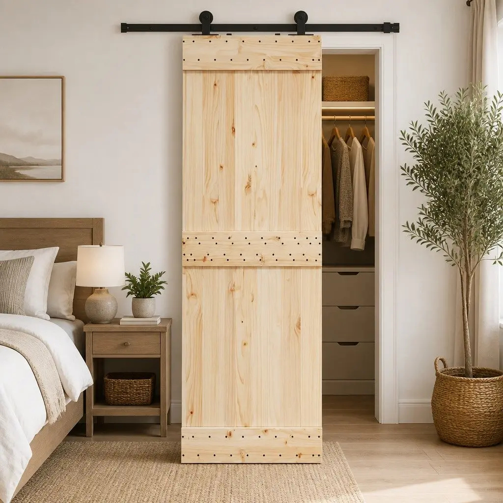 Sliding Door Hardware Kit 152.5cm Black