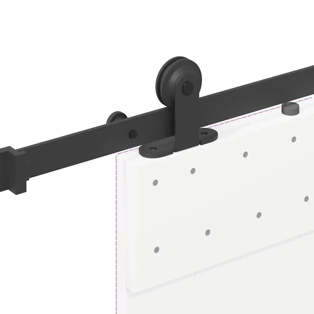 Sliding Door Hardware Kit 152.5cm Black