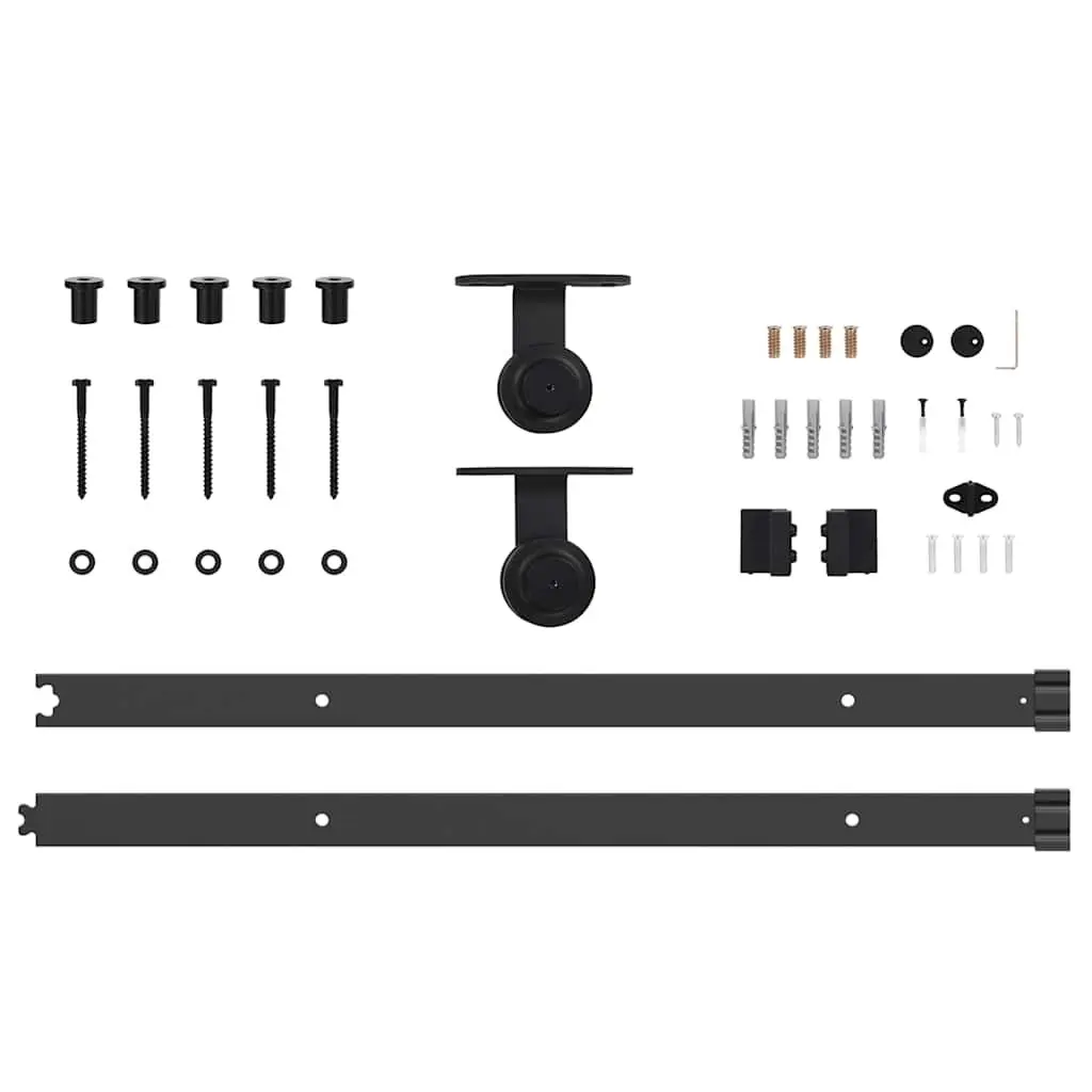 Sliding Door Hardware Kit 152.5cm Black