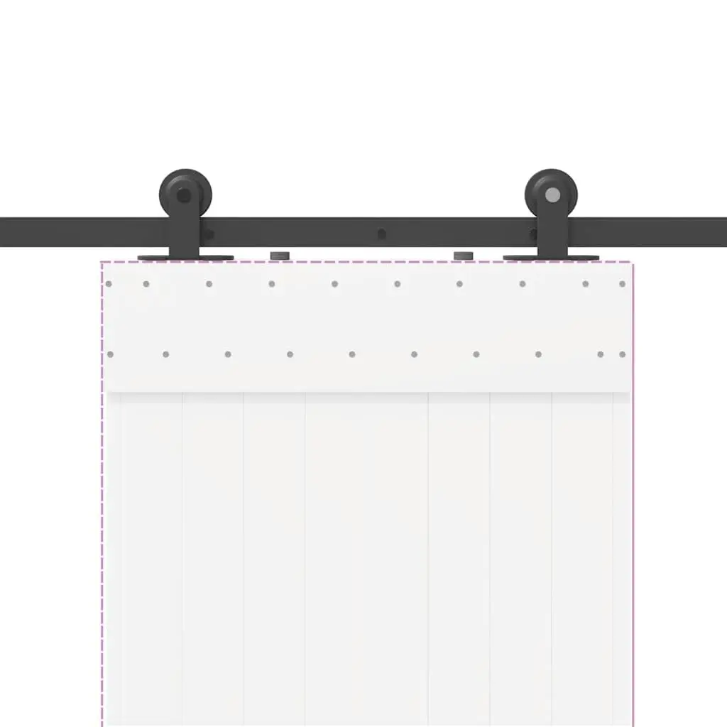 Sliding Door Hardware Kit 152.5cm Black