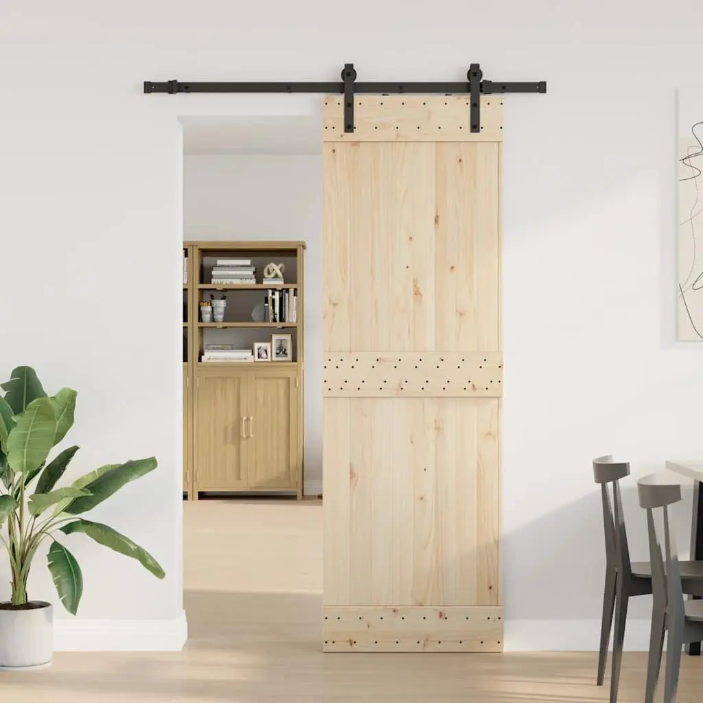 Black Sliding Door Hardware Kit 152.5cm