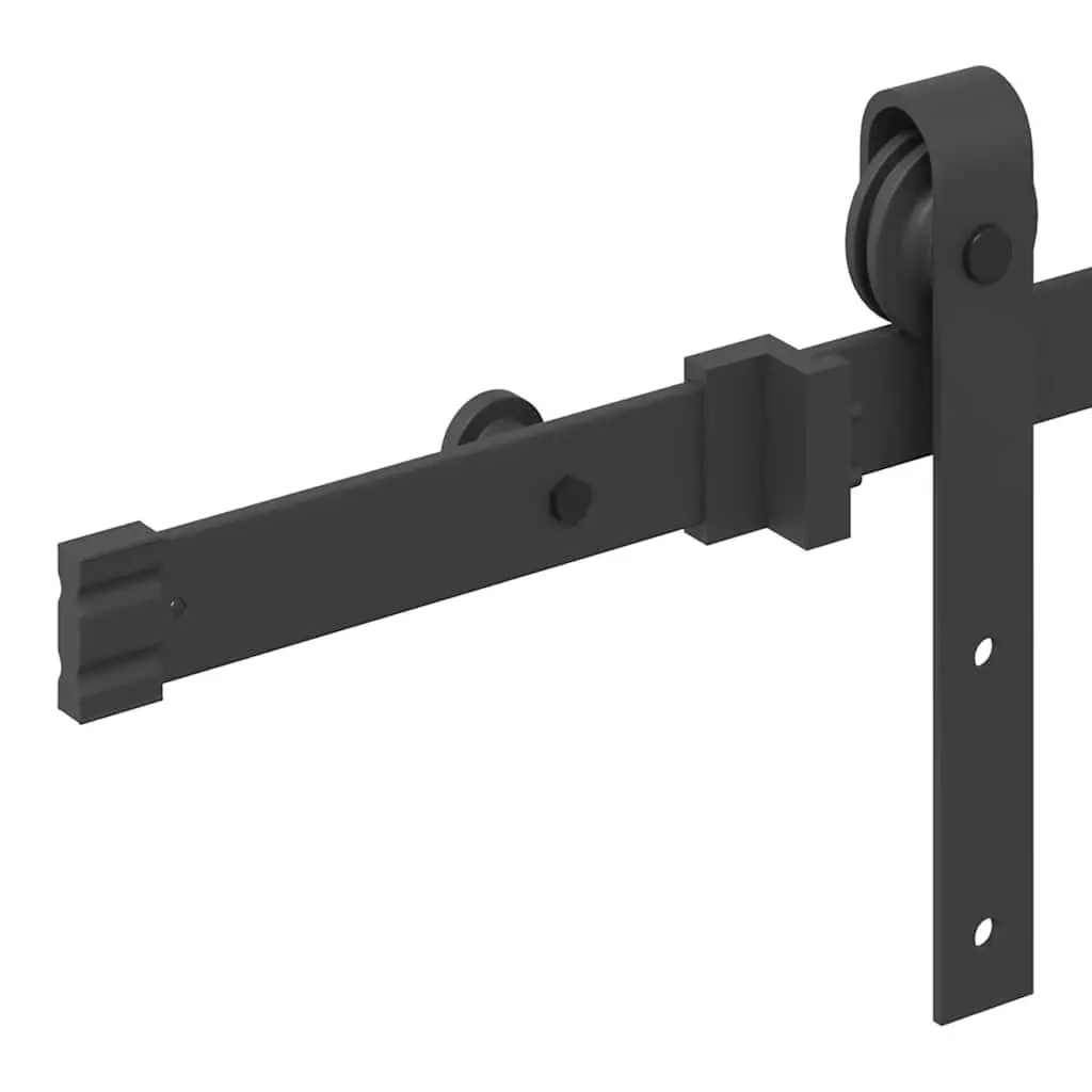 Black Sliding Door Hardware Kit 152.5cm