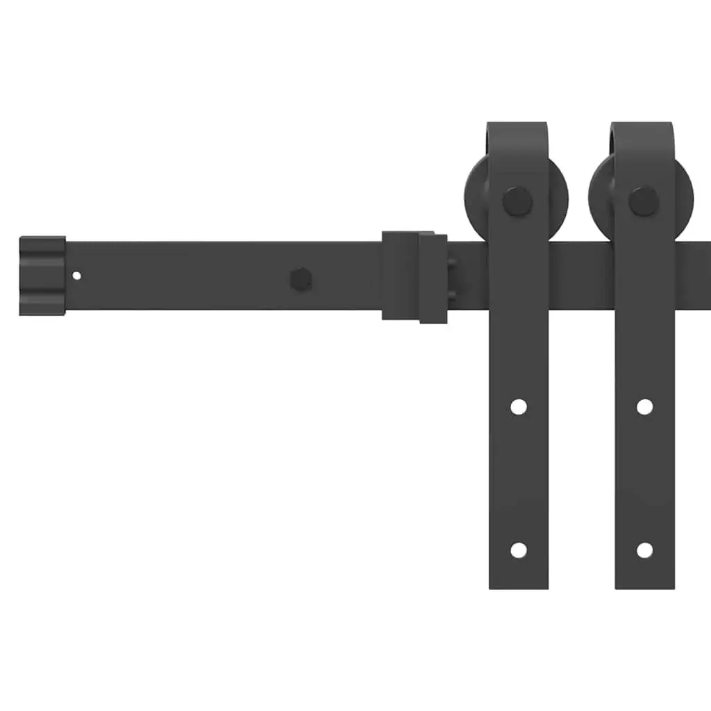 Black Sliding Door Hardware Kit 152.5cm
