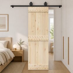 High-Quality Sliding Door Hardware Kit 183cm Steel Track System