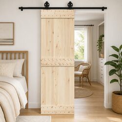 Durable Sliding Door Hardware Kit 200cm Steel Track System