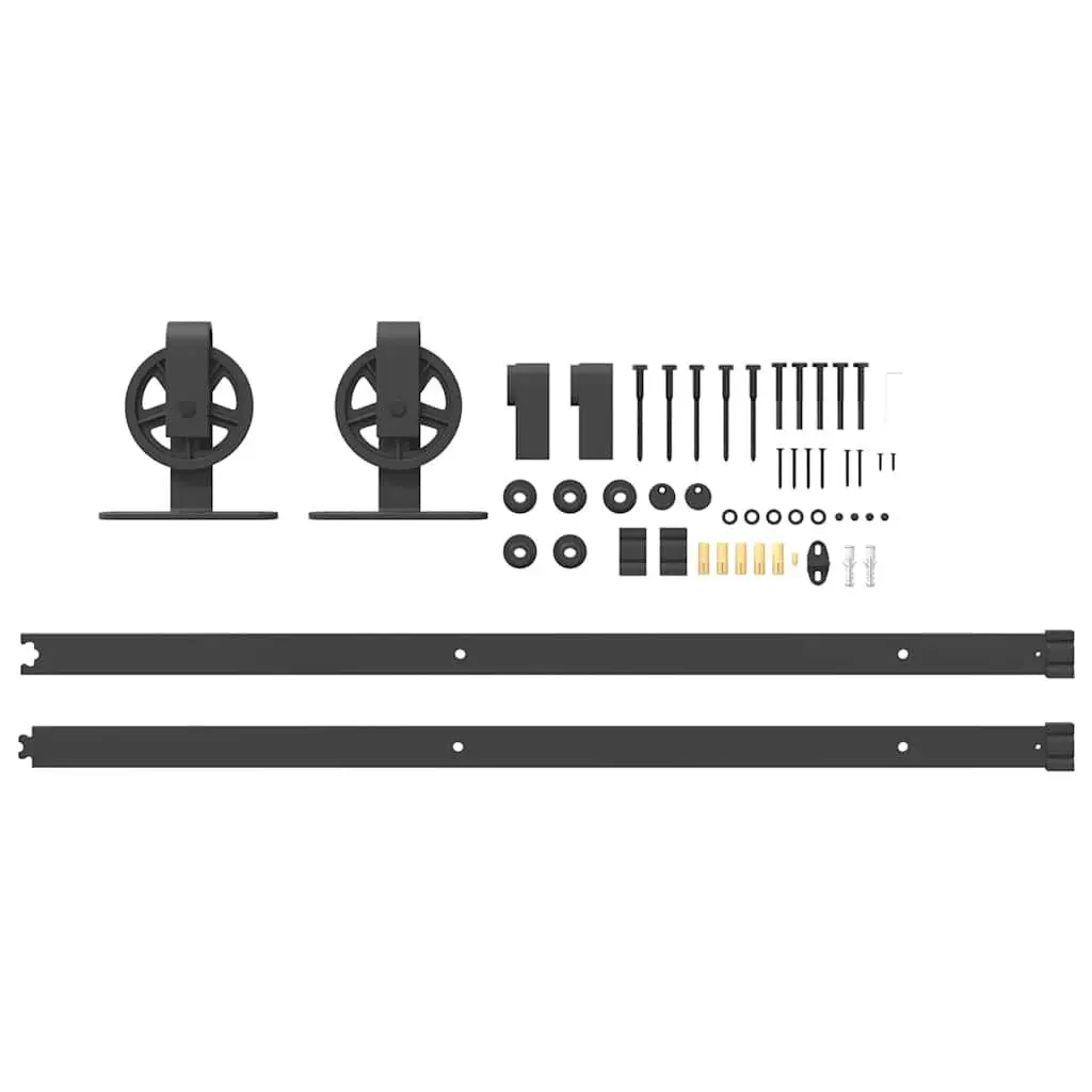 Sliding Door Hardware Kit 200cm Steel Track System