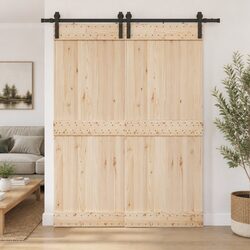 Sturdy 200cm Sliding Door Hardware Kit with Rollers