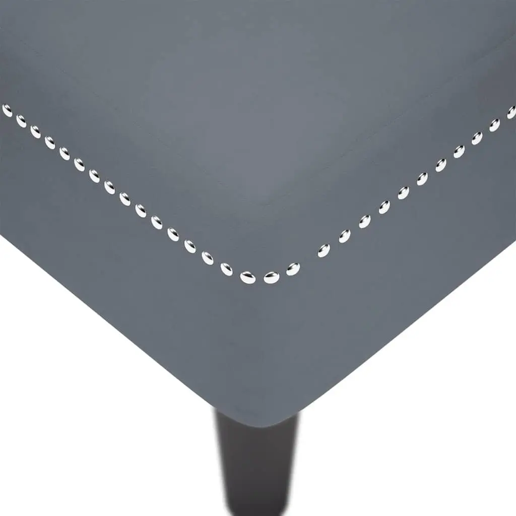 Chaise Lounge Velvet Grey with Pillow Armrest Button Tufting