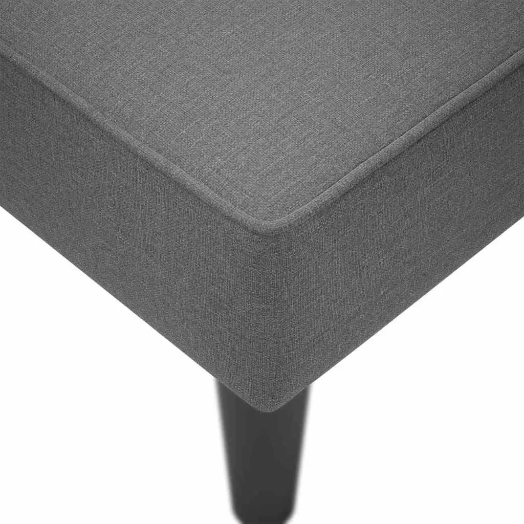 Grey Fabric Chaise Lounge with Right Armrest