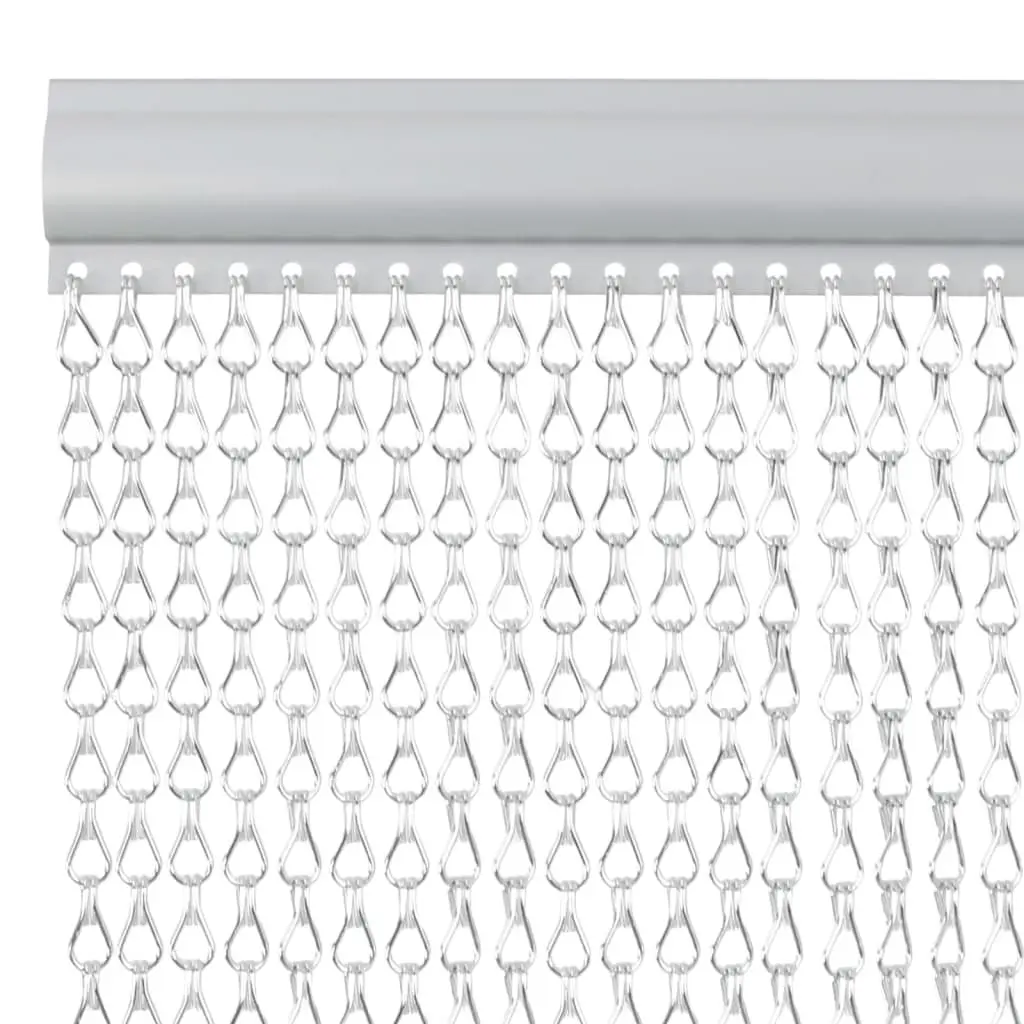 Aluminium Silver Chain Door Fly Screen 80x201 cm