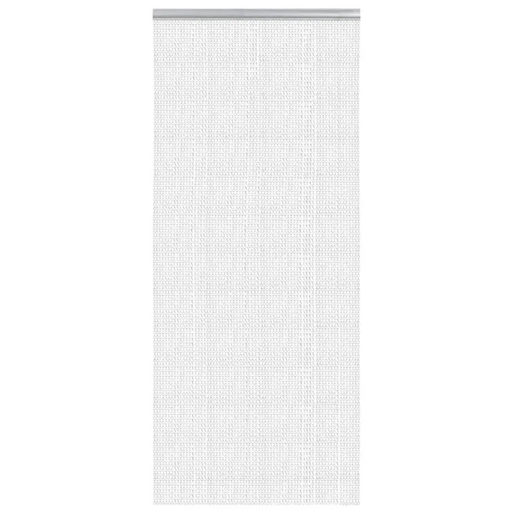 Chain Door Fly Screen 90x212 cm Silver Aluminium