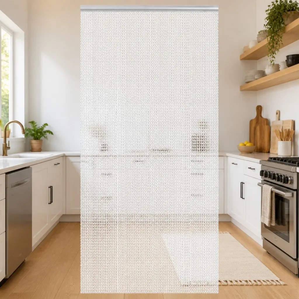 Adjustable Aluminium Chain Door Fly Screen 100x226 cm