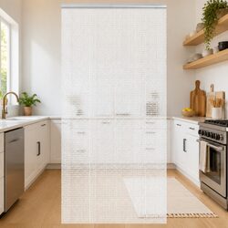 Chain Door Fly Screen 100x226 cm Aluminium Silver Adjustable Insect Barrier