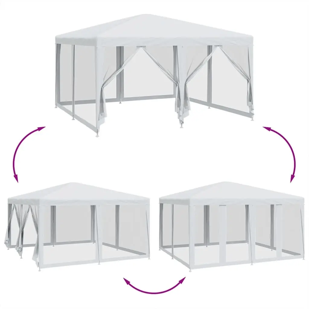 Party Tent HDPE Iron Frame 4x4m White