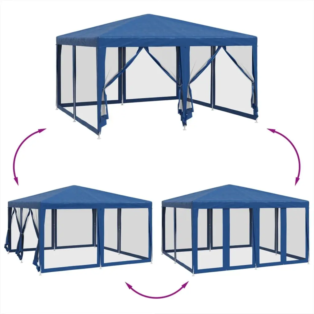 4x4m Outdoor Gazebo with 8 Mesh Walls