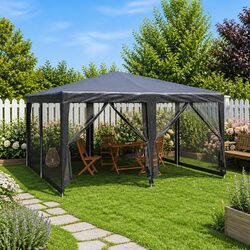 Durable 4x4m Outdoor Party Tent with 8 Mesh Walls
