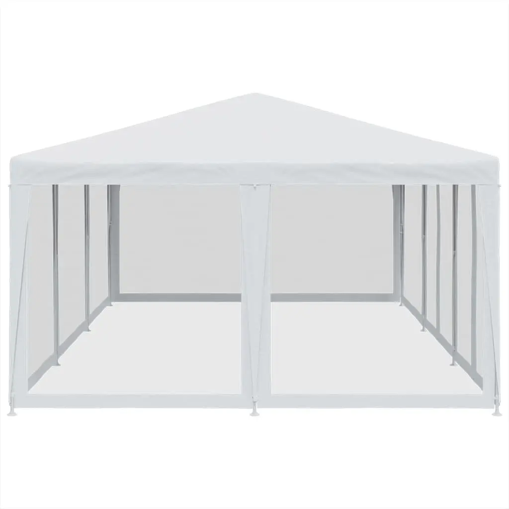 White Outdoor Party Tent 6x4m with Mesh Walls