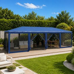 Sturdy 8x4m Outdoor Party Tent with 12 Mesh Sidewalls