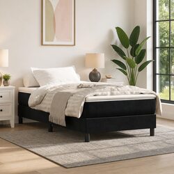 King Single Pocket Spring Mattress with Velvet Cover 106x203x20cm