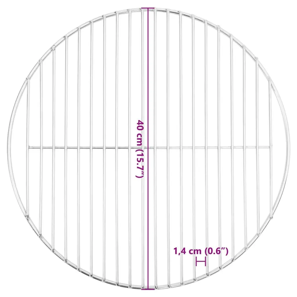 BBQ Grill Grate 304 Stainless Steel Ø40 cm Round