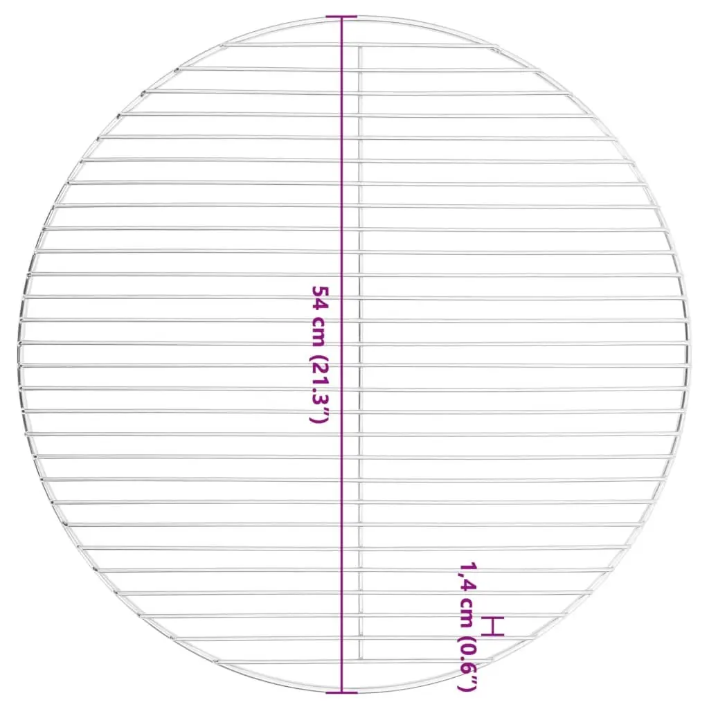 BBQ Grill Grate 304 Stainless Steel 54cm Round
