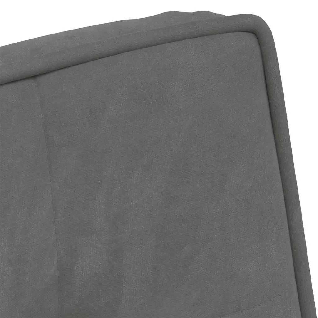 Relaxing Chair Velvet Grey with Footstool Home Office Lounge Seat