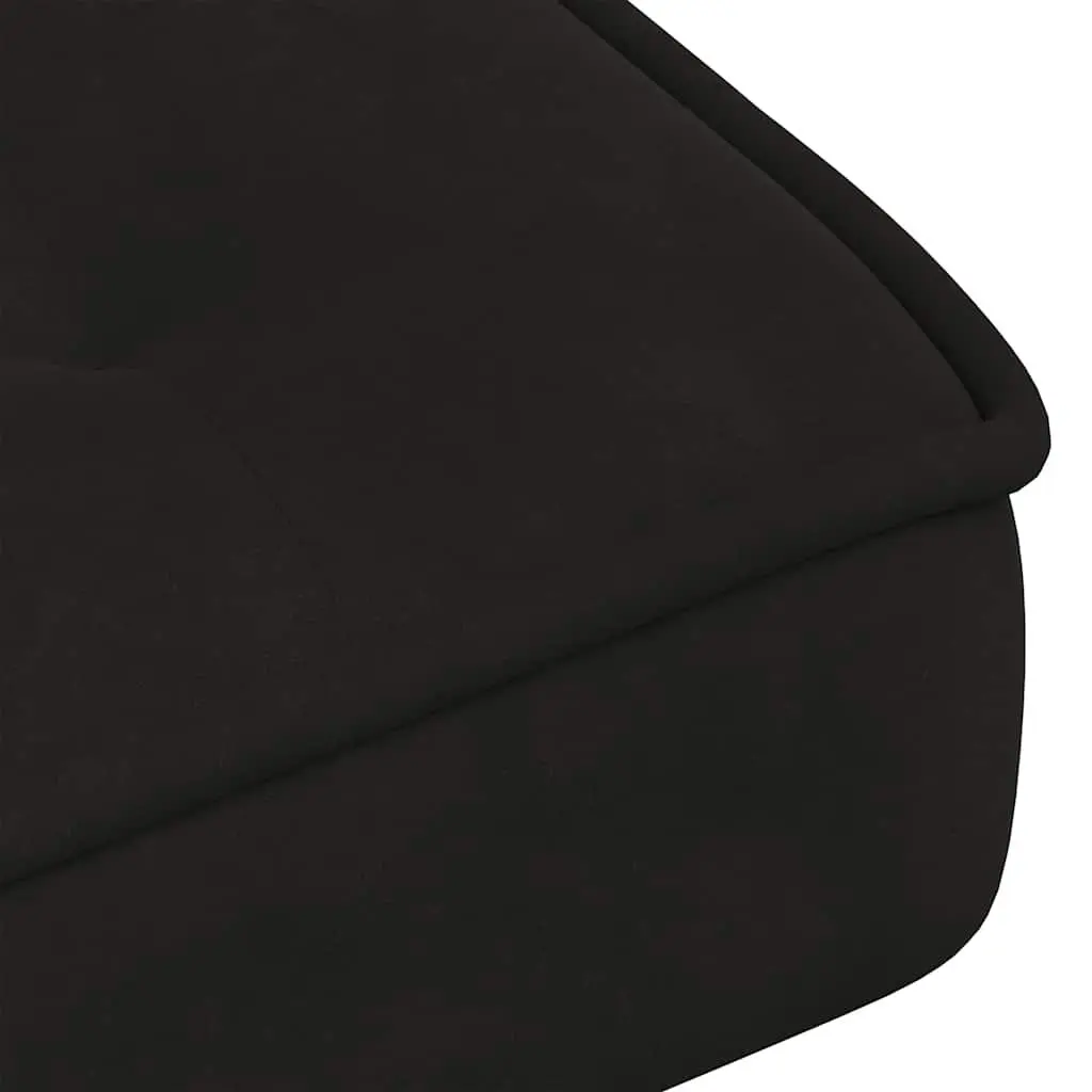 Relaxing Chair Velvet Black with Footrest