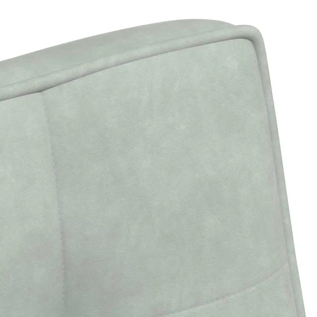 Bench Velvet Grey 110cm Upholstered Seat Backrest Furniture