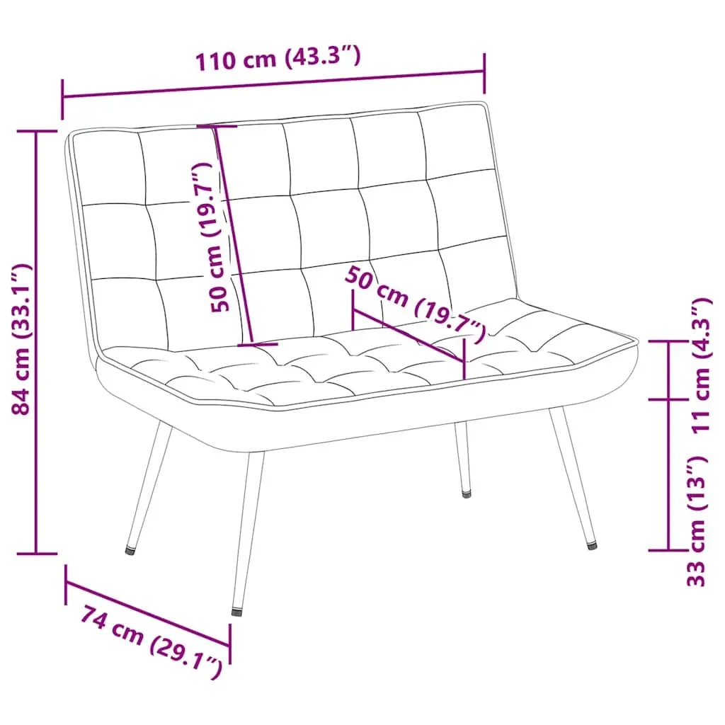 Bench Velvet Grey 110cm Upholstered Seat Backrest Furniture
