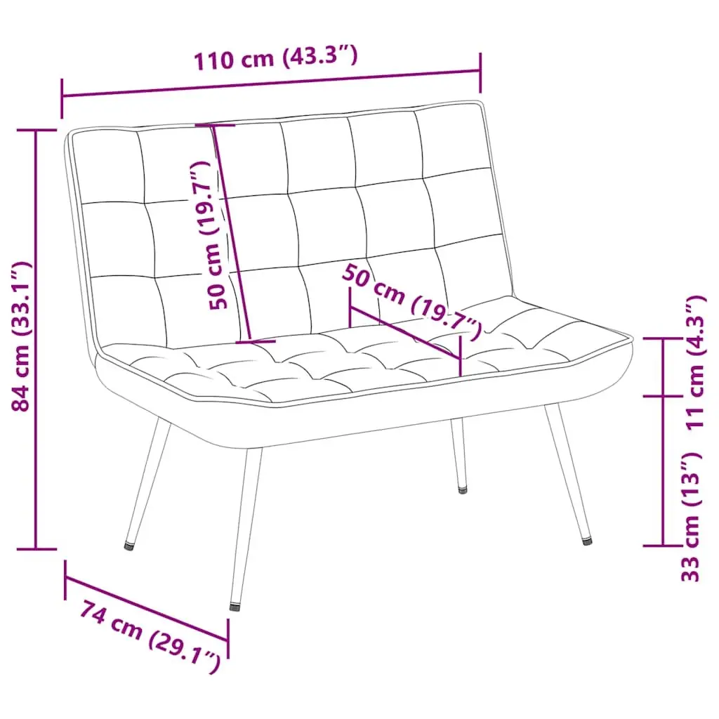 Grey Velvet Bench Seat with Backrest Support
