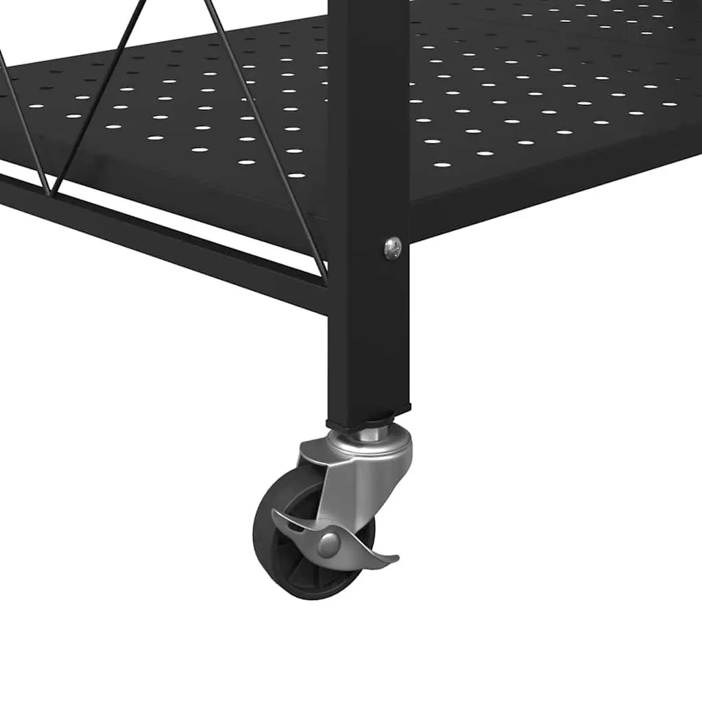 Blue Storage Shelf on Wheels 71x34x88cm