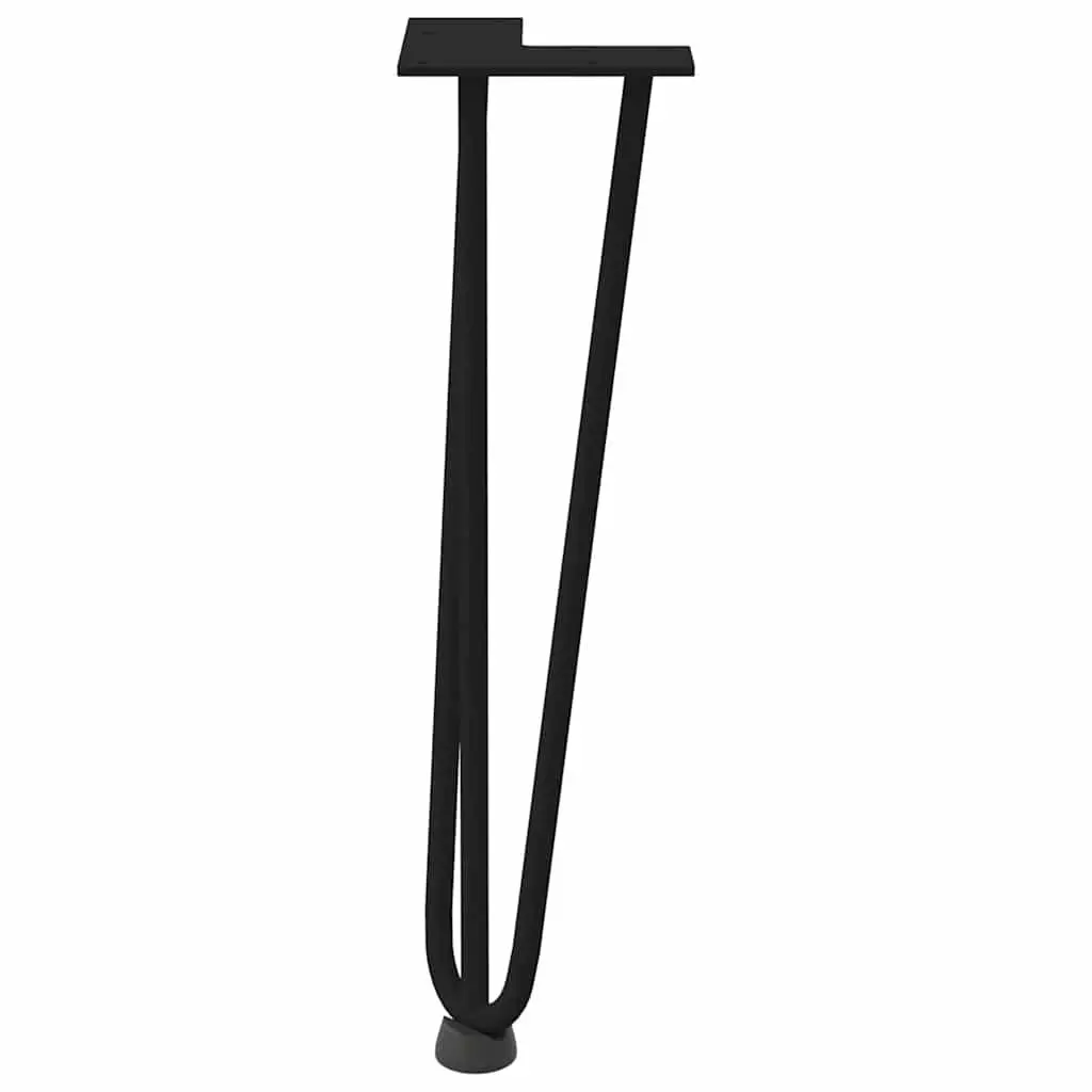 Hairpin Legs Coffee Table Solid Powder-Coated Steel 42 cm Black 4 Piece