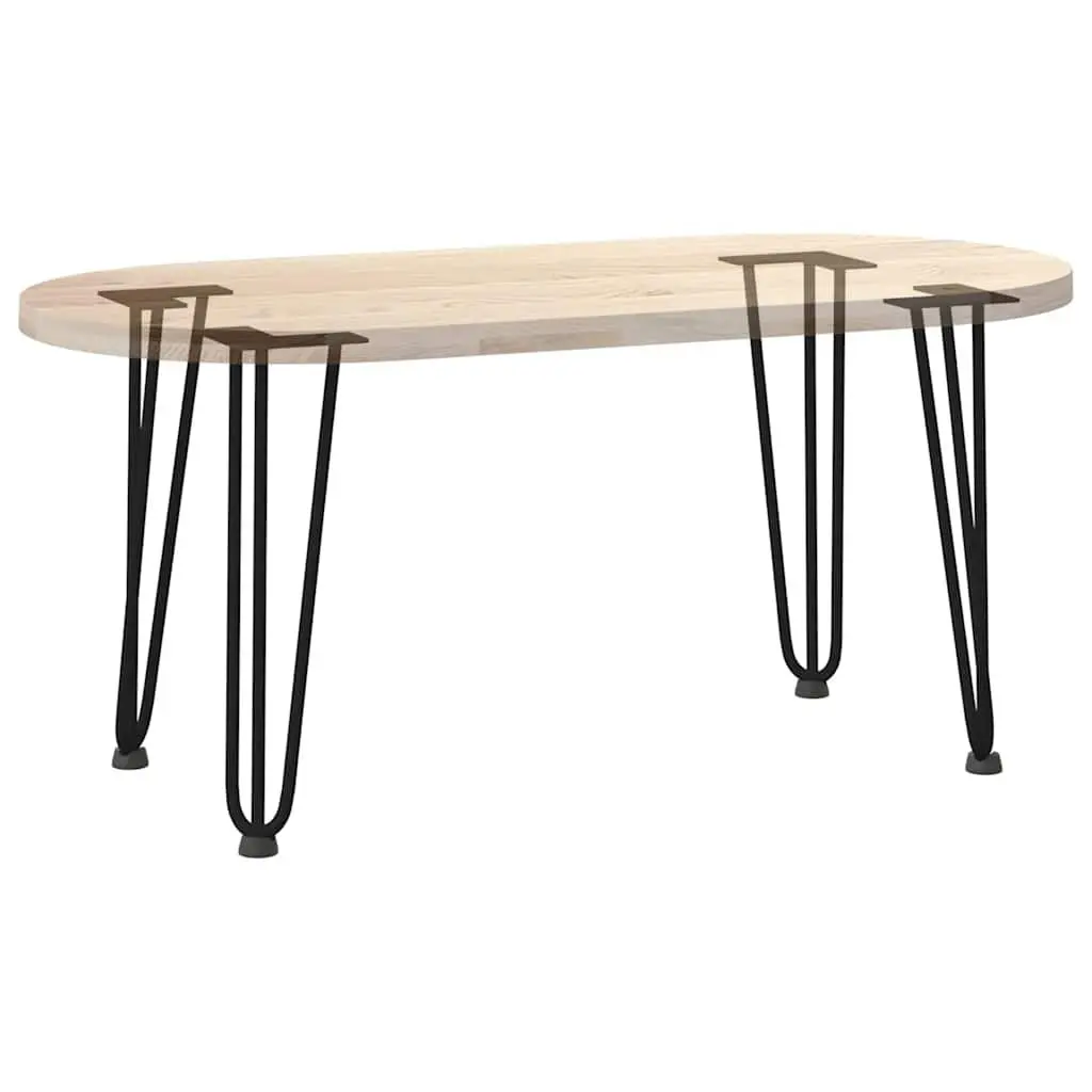 Hairpin Legs Coffee Table Solid Powder-Coated Steel 42 cm Black 4 Piece