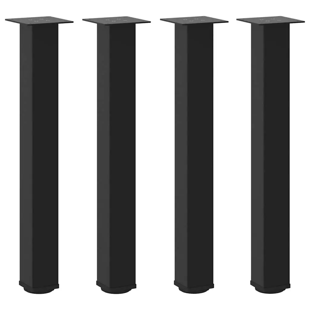 Console Table Legs 4 pcs Black 72-74 cm Steel Adjustable Levelers Modern Design