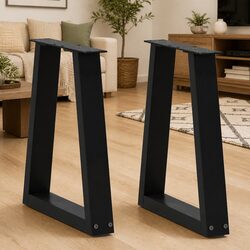 Black V-Shape Steel Coffee Table Legs – Durable Support