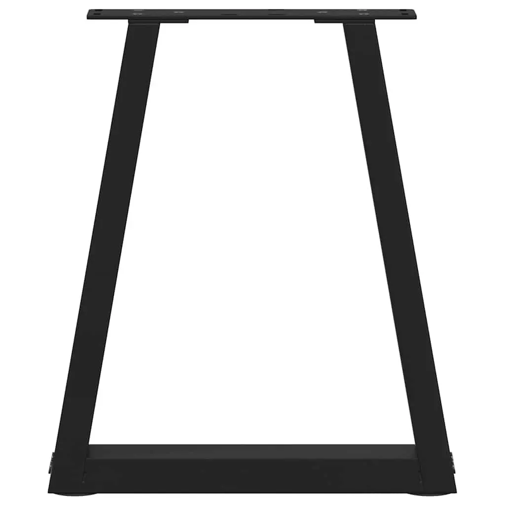 Coffee Table Legs Steel V-Shape Black 38x42-43.3cm Pair