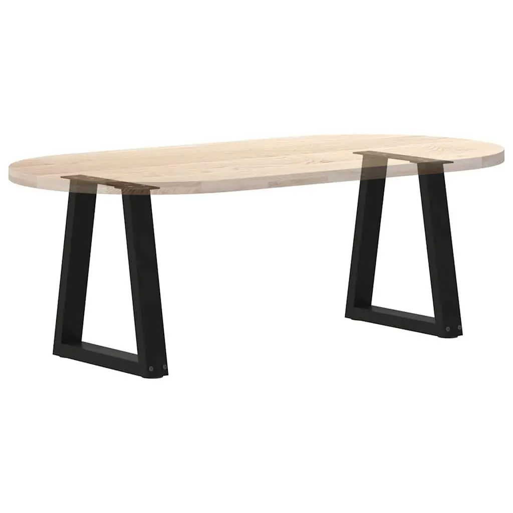 Coffee Table Legs Steel V-Shape Black 38x42-43.3cm Pair