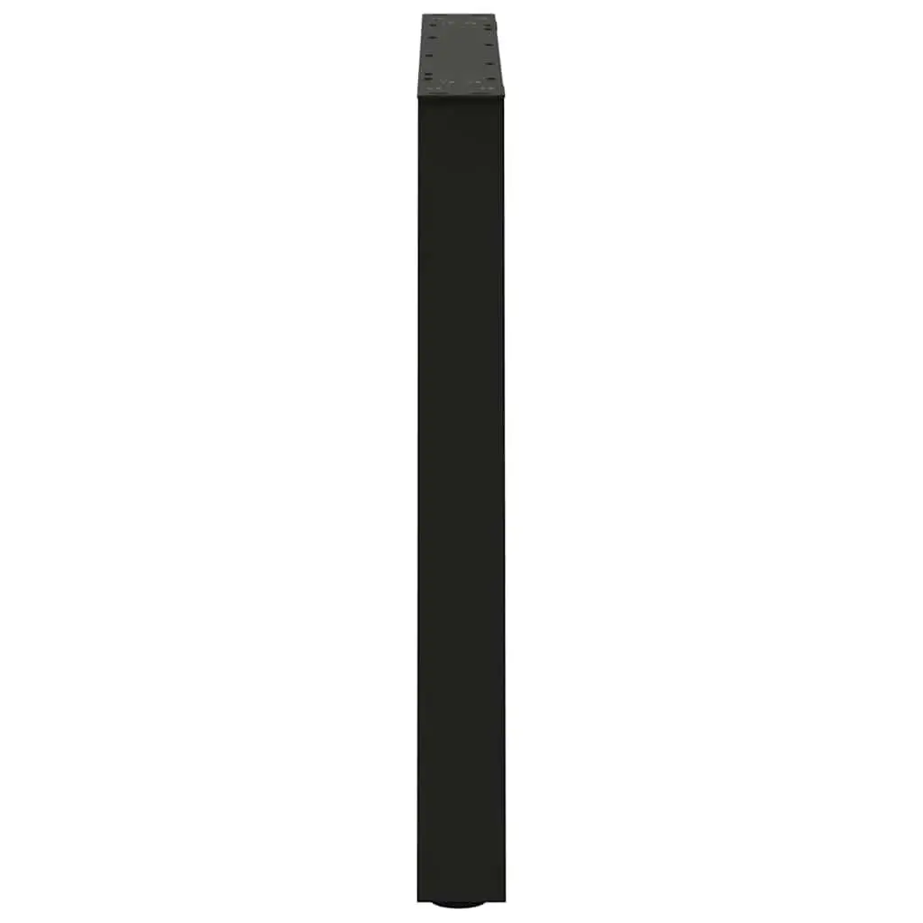 Dining Table Legs Steel V-Shape Black 70x72-73.3cm 2pcs Adjustable Levellers