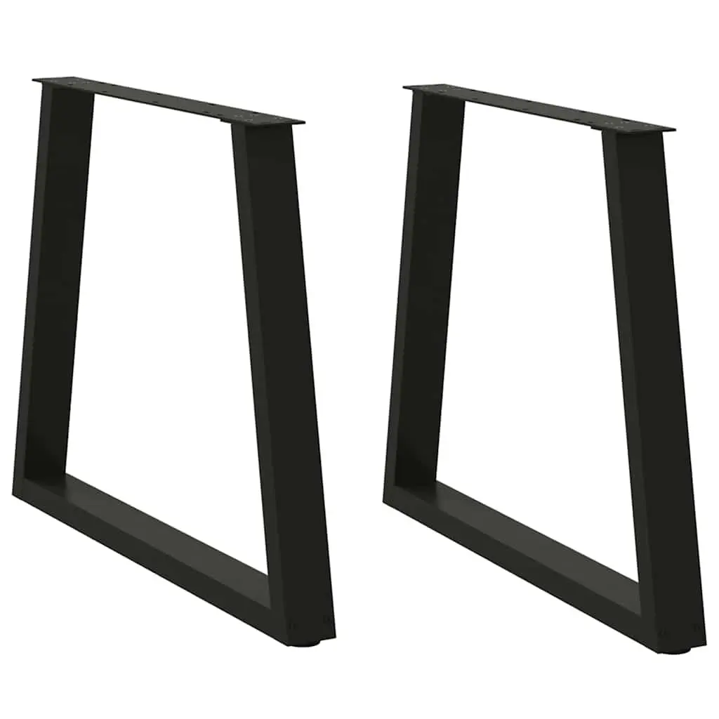 Dining Table Legs Steel V-Shape 80x72-73.3cm Black 2 pcs