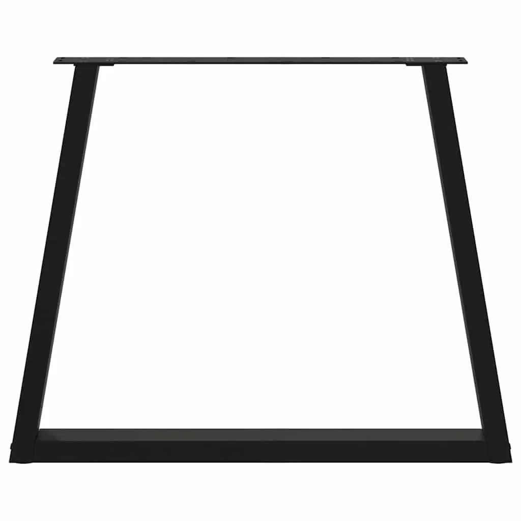 Dining Table Legs Steel V-Shape 80x72-73.3cm Black 2 pcs