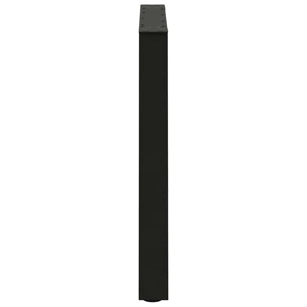 Dining Table Legs Steel V-Shape 80x72-73.3cm Black 2 pcs