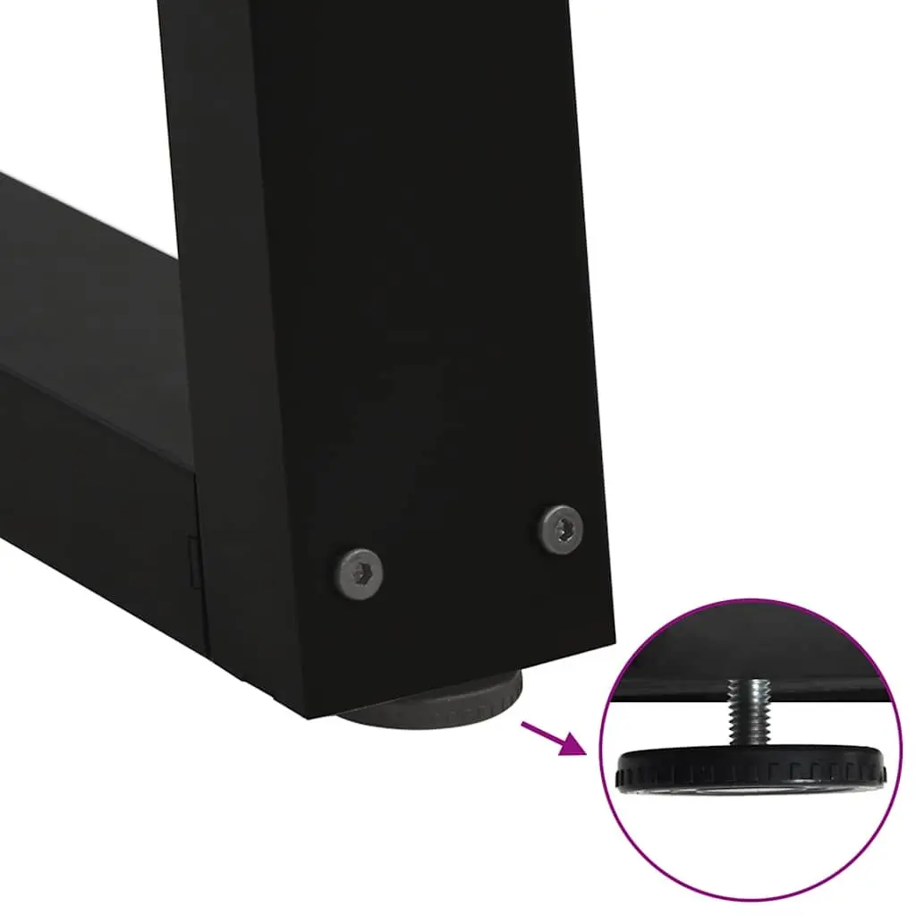 Dining Table Legs Steel V-Shape 80x72-73.3cm Black 2 pcs