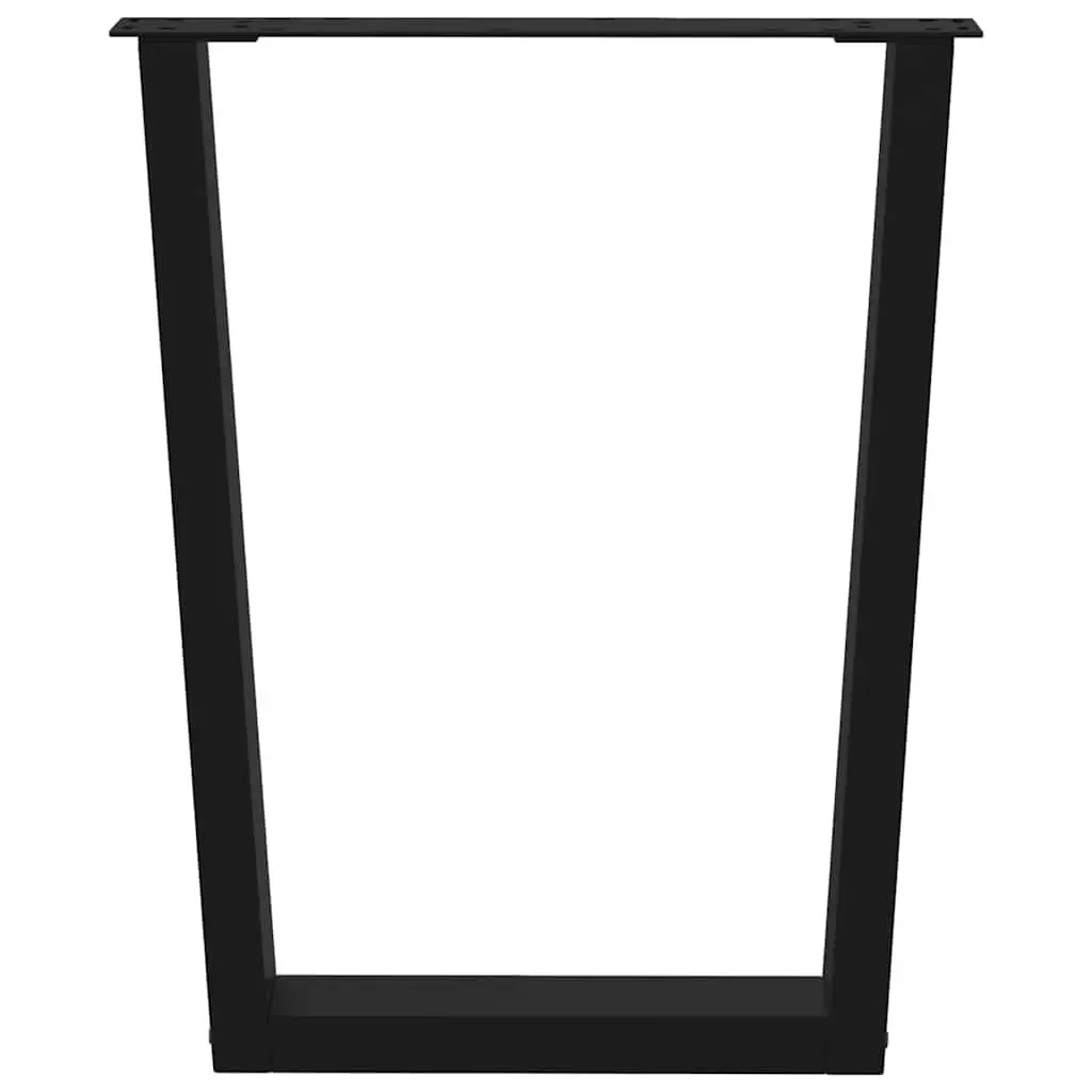 V-Shape Dining Table Legs in Black, Steel Pair