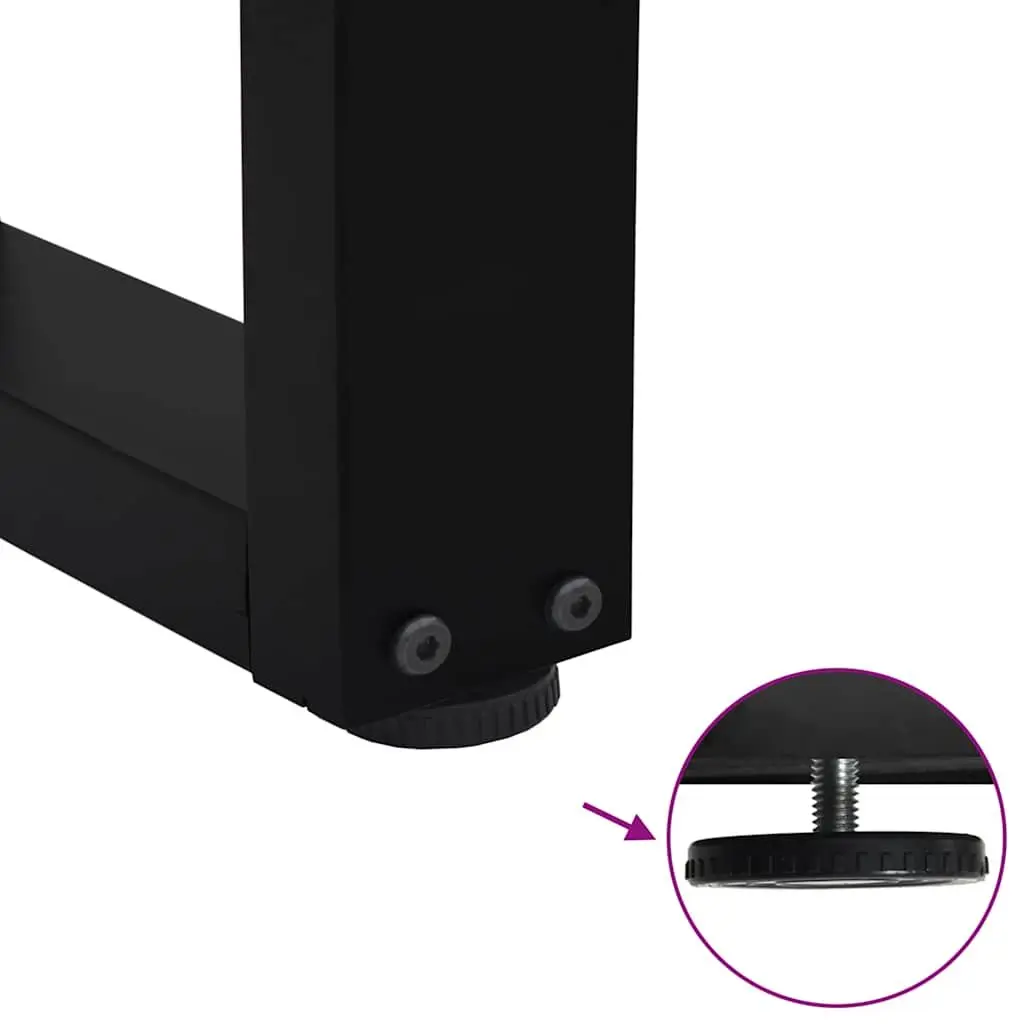 V-Shape Dining Table Legs in Black, Steel Pair