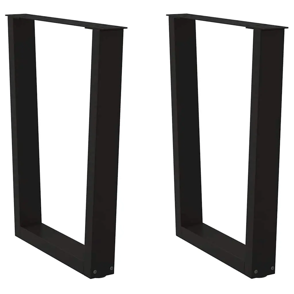 Adjustable V-Shape Dining Table Legs 2pcs in Black Steel
