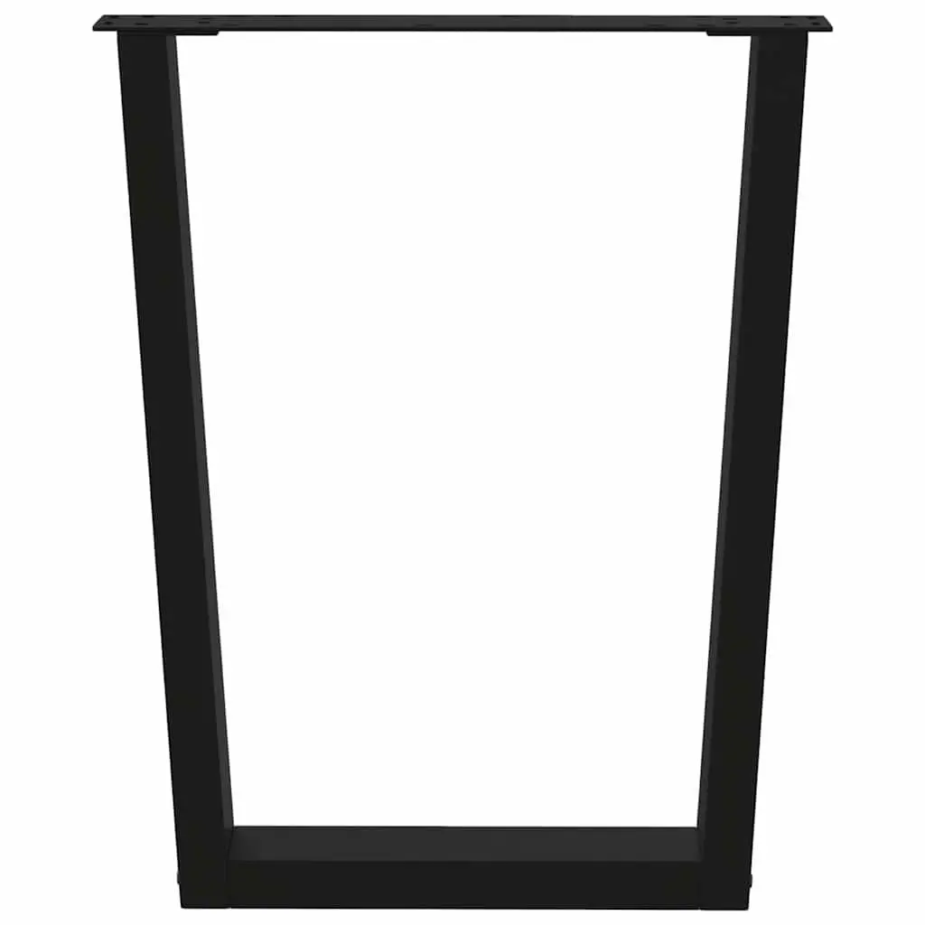 Adjustable V-Shape Dining Table Legs 2pcs in Black Steel
