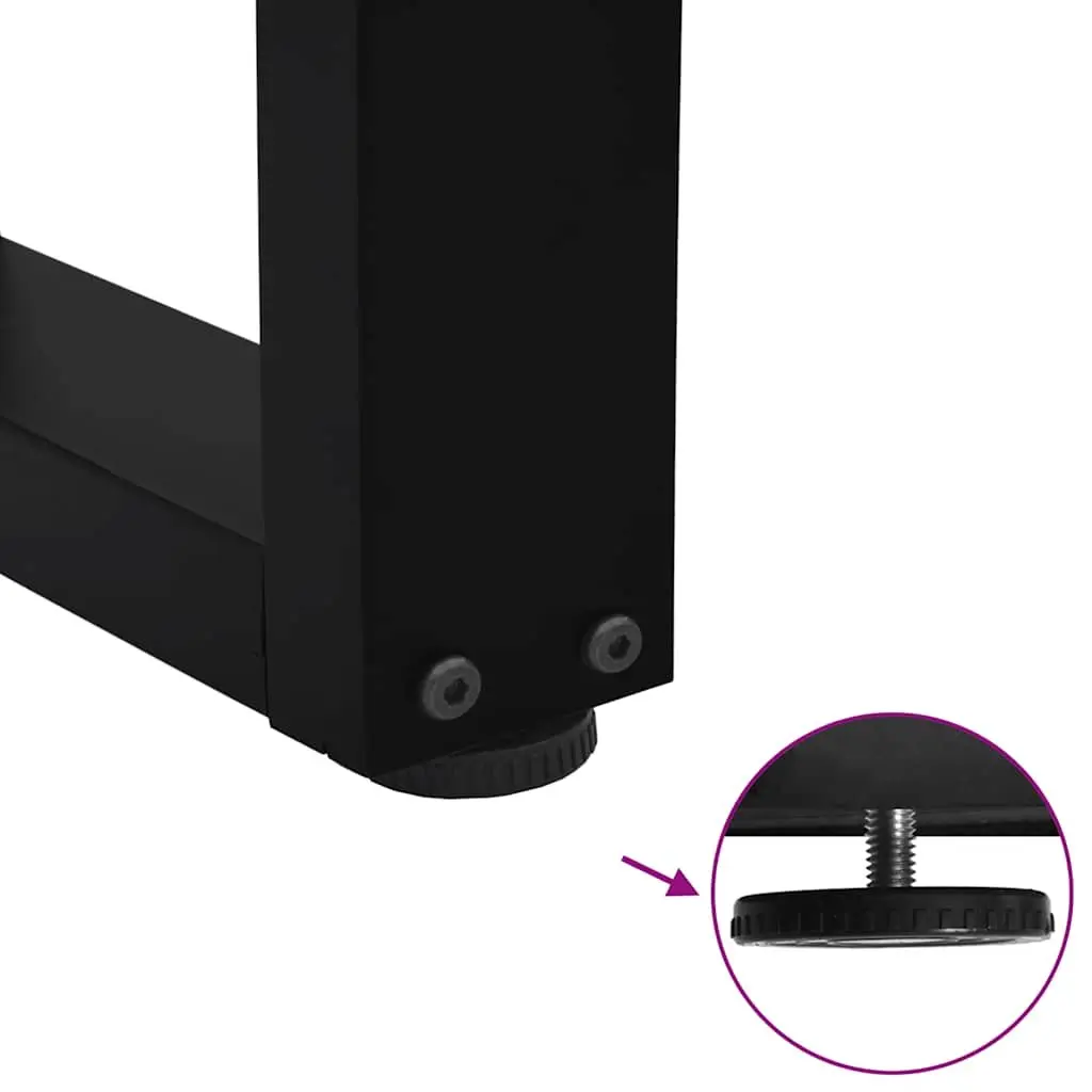 Adjustable V-Shape Dining Table Legs 2pcs in Black Steel